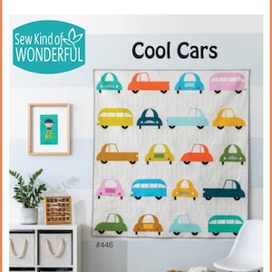 Cool Cars Quilt Pattern, Digital PDF Pattern, Sew Kind of Wonderful