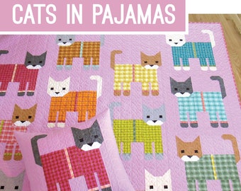Cats in Pajamas Pattern by Elizabeth Hartman, EH-074