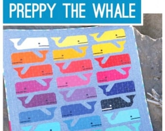 Preppy the Whale Quilt Pattern by Elizabeth Hartman, EH-014