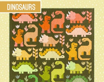 Dinosaurs Quilt Pattern by Elizabeth Hartman