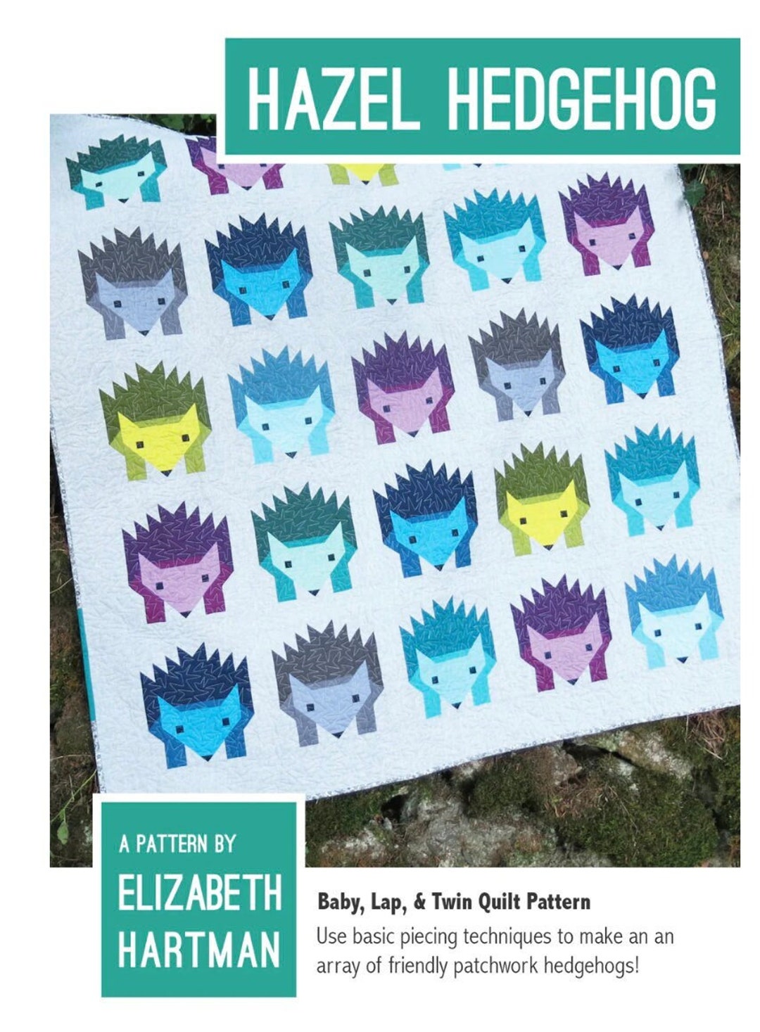 Hazel Hedgehog Quilt Pattern by Elizabeth Hartman Etsy