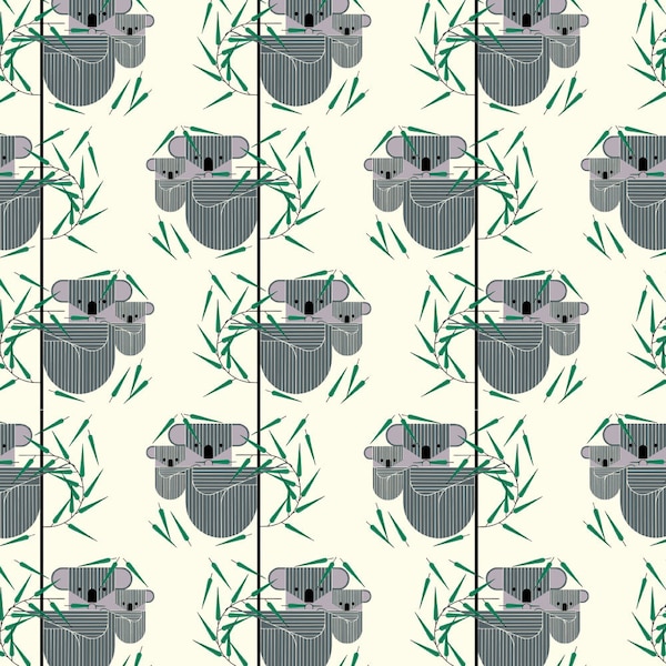 Organic, Koala Fabric, Charlie Harper Vol 2, Birch Fabrics, Organic Poplin Fabric, 100% GOTS Organic Cotton Fabric, CH-81