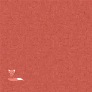 Square Swirls on Dark Coral Fabric, Boho Garden, Clothworks, 100% Cotton, Y3573-40