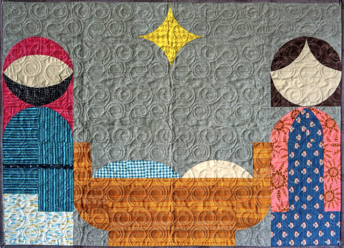 Starry Night Nativity Quilt Pattern Digital PDF Pattern Sew Etsy