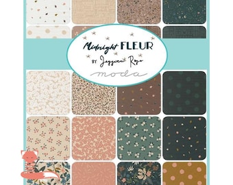 Preorder - Midnight Fleur, Fat Quarter Bundle, Moda Fabrics, 100% Cotton, Delivery January 2027