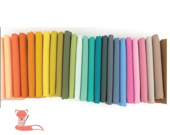 Preorder, 1/4 Yard Bundle, 25pc Bella Solids 2025, Elizabeth Hartman, Moda Fabrics, 100% Cotton, Delivery April