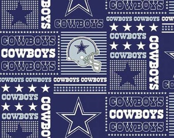 Remnant 3/4 yard, Dallas Cowboys Fabric, NFL Fabric, Fabric Traditions, 100% Woven Cotton, 60" Wide