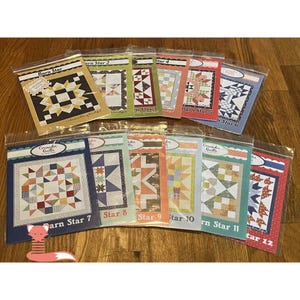 Barn Star Pattern Bundle 1-12, Corey Yoder, Coriander Quilts, Wall Hanging Pattern