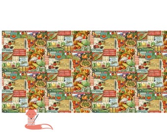 Garden Market Fabric, Farm And Garden, Moda Fabrics, 100% Cotton, 7470 11