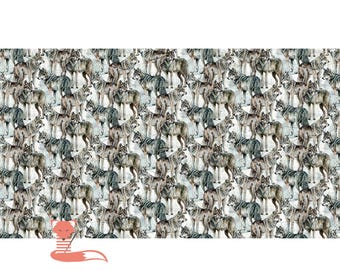 Wolf Fabric, Blue Gray, Lone Wolf, Northcott, DP27184-92
