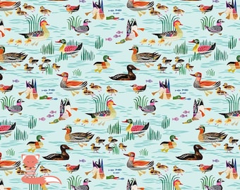 Duck Fabric, Get Your Ducks in a Row, Dear Stella, Digital Fabric, 100% Cotton, DBOS3655