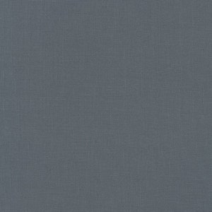 Steel Gray Solid Fabric, Kona Cotton, Robert Kaufman, 100% Woven Cotton, K001-91