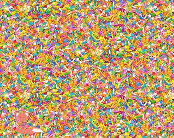 Rainbow Sprinkles Fabric, The Sweet Life, Timeless Treasures, 100% Cotton, CD3783  MULTI