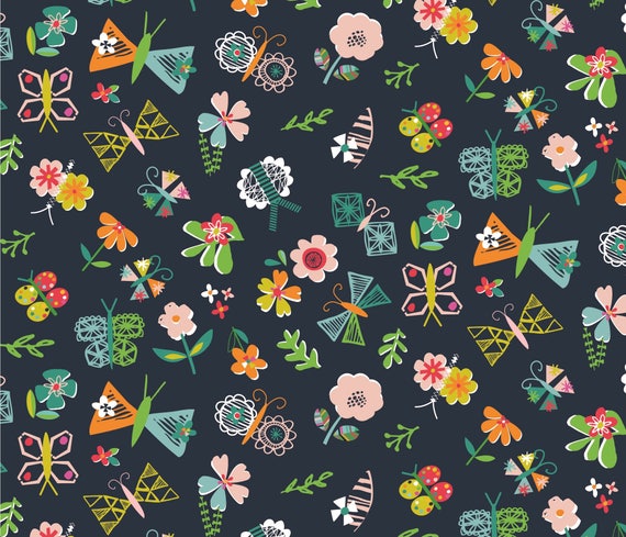 100/% Cotton Fabric Club Tropicana by Dashwood Studio Green Forest Leaves Flowers