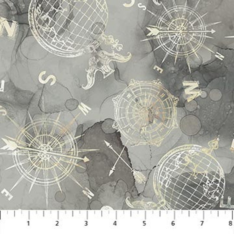 Compass Fabric Journey Northcott Fabrics 100 Cotton Etsy