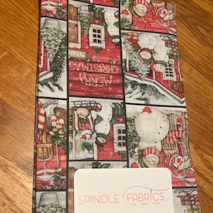 FQ, Christmas Santas Lodge Fabric, Snowman Fabric, Springs Creative, 100% Cotton, 74377A620715