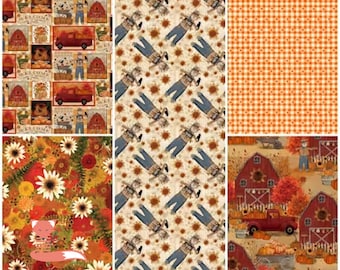 Homestead Harvest 1/2 Yard Bundle Fabric, 3Wishes, Digitally Printed 100% Cotton
