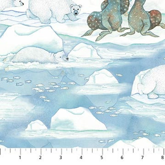 Ice Field Fabric Arctic Wonders Northcott Fabrics 100 Etsy