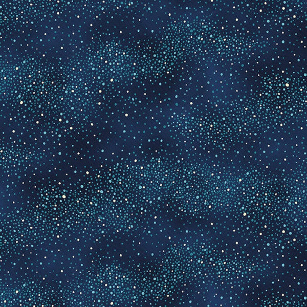 Blue Starry Night on Midnight BlueFabric, Starlight Sky, Studio E Fabrics, 100% Cotton, 6845-77