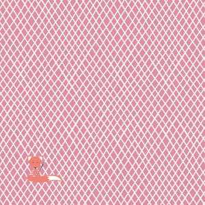 Remnant 32&quot;, Crisscross Pink Fabric, Basic Classics, Tilda Fabrics, 100% Cotton, TIL130040-V11