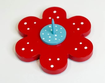 Flower Spindles™, Red Blue White Dot, Doohikey Designs