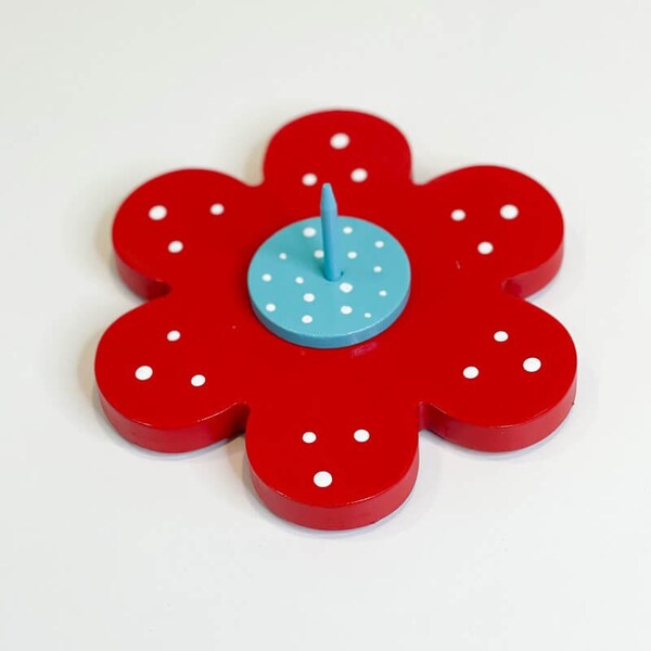 Flower Spindles™, Red Blue White Dot, Doohikey Designs