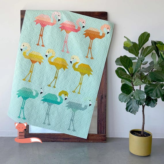 Florence Flamingo Quilt Pattern by Elizabeth Hartman