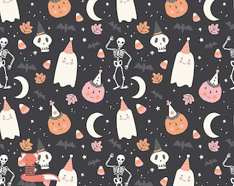 Remnant 30", Hey Pumpkin Mian on Charcoal Fabric, Hey Pumpkin, Riley Blake Designs, C16030-CHARCOAL