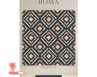 Preorder - Roma Quilt Kit, 64"x64", Midnight Fleur, Moda Fabrics, 100% Cotton, Delivery January 2027