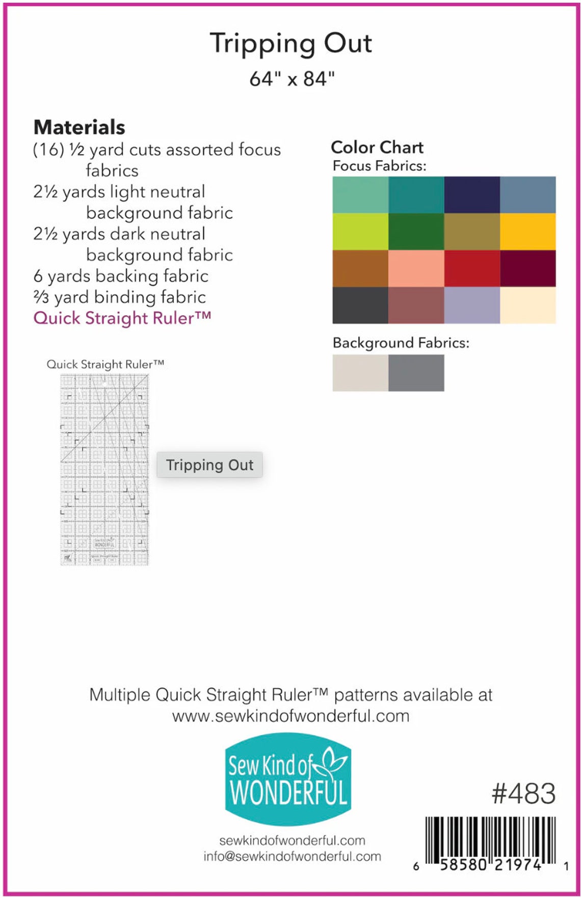 Tripping Out Quilt Pattern, Digital PDF Pattern, Sew Kind of Wonderful ...