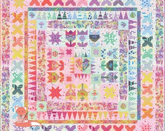 PreOrder - Garden of Galaxy Quilt Kit, 96"x96", Down To Earth, Tula Pink, Delivery March/April