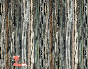 Branch Fabric, Brown Rust, Lone Wolf, Northcott, DP27187-34