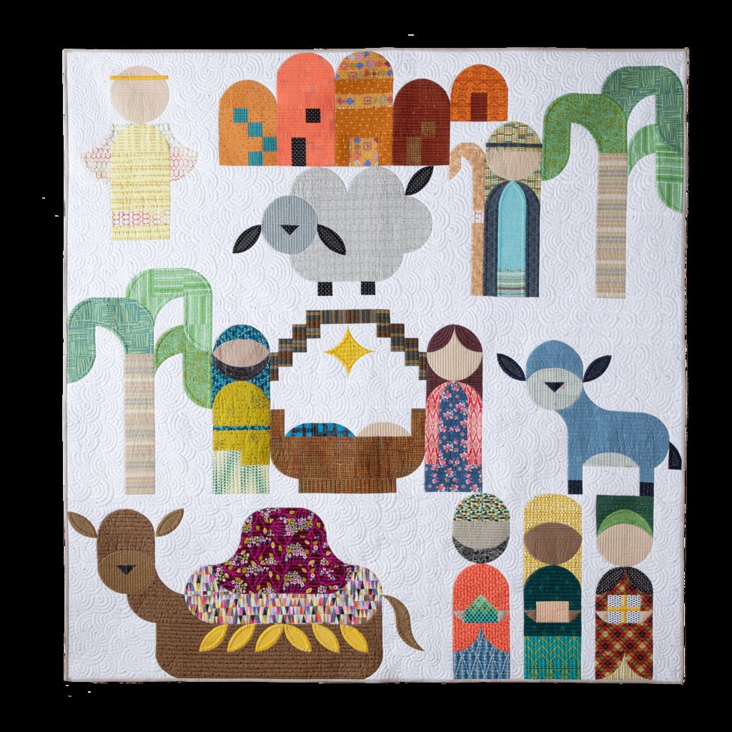 Starry Night Nativity Quilt Pattern Digital PDF Pattern Sew Etsy