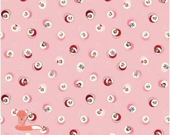 Remnant 1/4 yard, Story Character Cameo Pink, To Grandmother's House, Riley Blake Designs, 100% Cotton, C14372-PINK