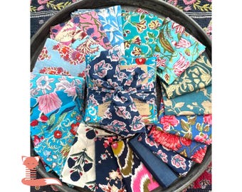 Tourmaline Bouquet Fabric Bundle, 1/2 yard bundle, 20 prints, Amy Butler, 100% Cotton, Bundle 147