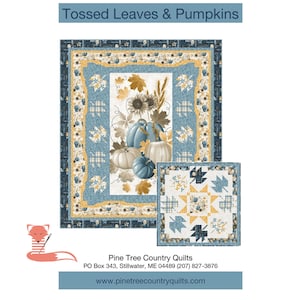 Tossed Leaves & Pumpkins Pattern, Running Wild Art Studios, Blank Quilting, 100% Cotton, PT2178