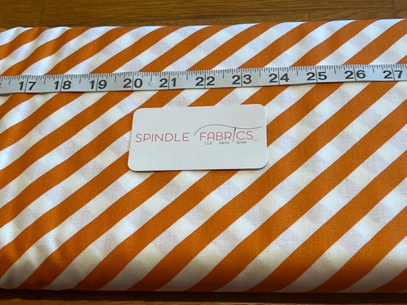 Diagonal Orange Stripe Fabric, Hometown Halloween Fabric