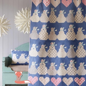 Preorder Tilda Happy Winter Snowmen Quilt Kit, 52 1/2&quot; X 71&quot;, Tilda Fabrics, Delivery December