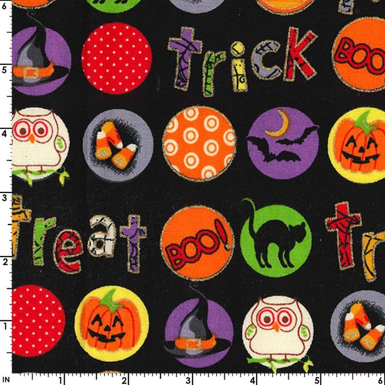 Haunted Hill Trick or treat Halloween 4 piece bundles 100/% cotton fabric