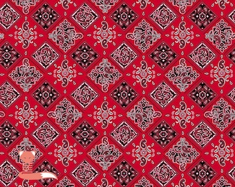 Red Bandana Fabric, Timeless Treasures, 100% Cotton, CD3343  RED