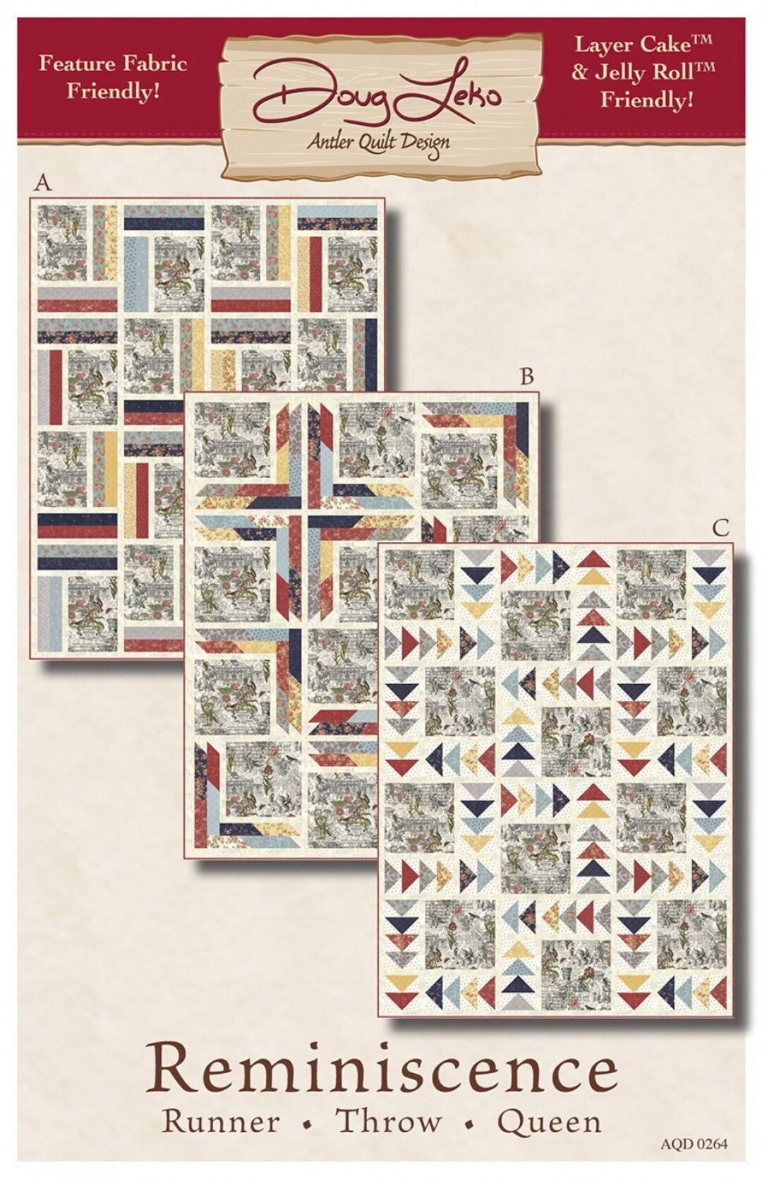 Reminiscence Quilt Pattern Doug Leko Antler Quilt Design Etsy