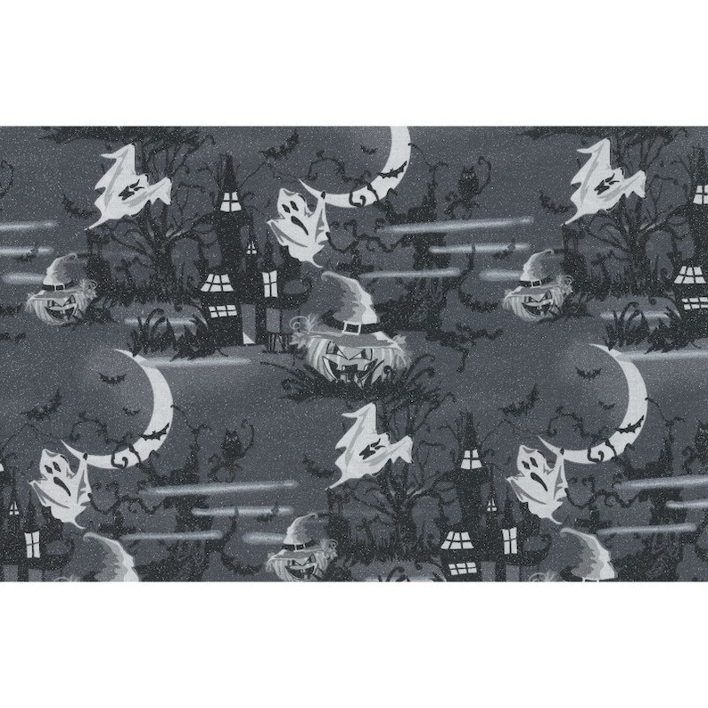 Haunted Hill Trick or treat Halloween 4 piece bundles 100/% cotton fabric