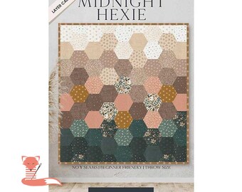 Preorder - Midnight Hexie Quilt Kit, 55"x60", Midnight Fleur, Moda Fabrics, 100% Cotton, Delivery January 2027