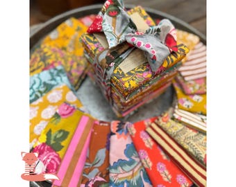 Golden Sunrise Fabric Bundle, 1/2 yard bundle, 20 prints, Amy Butler, 100% Cotton, Bundle 156