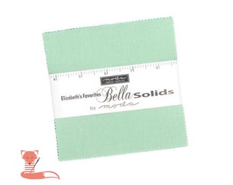Charm Pack 5" Solid Fabric, Bella Solids, Elizabeth Hartman Favorites, Moda Fabrics, 100% Cotton, 9900PPE