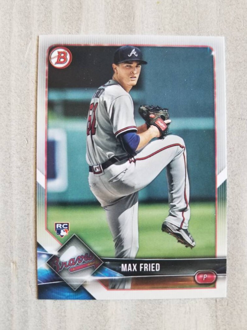 Birthday Gift for Him Birthday Gift Atlanta Braves Gift Gifts for Boyfriend Gift Max Fried Bowman Rookie Card Gifts for Men