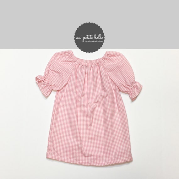 girls pink gingham dress
