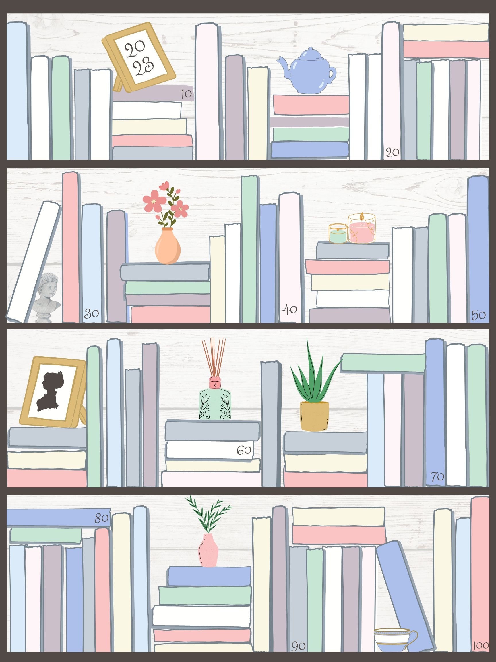 100 Book Poster Digital Download - Etsy