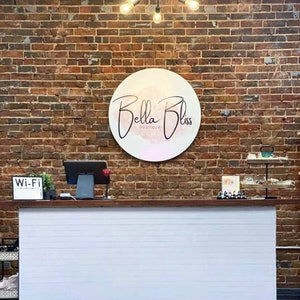 Custom Business Logo Sign Round