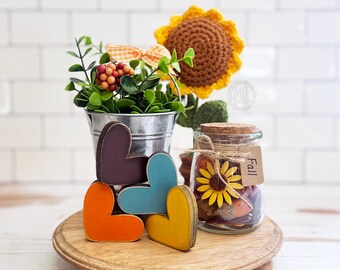 Fall / sunflower Tiered Tray Decor, countertop / table Vignette X24